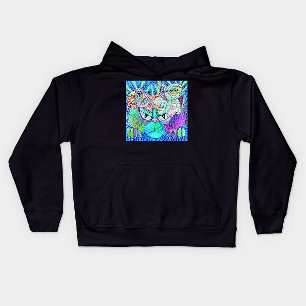 Psychedelic Vision Kids Hoodie by barbosaart